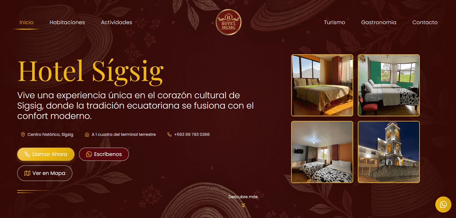 Hotel Sigsig - Diseño web en Sigsig, Ecuador